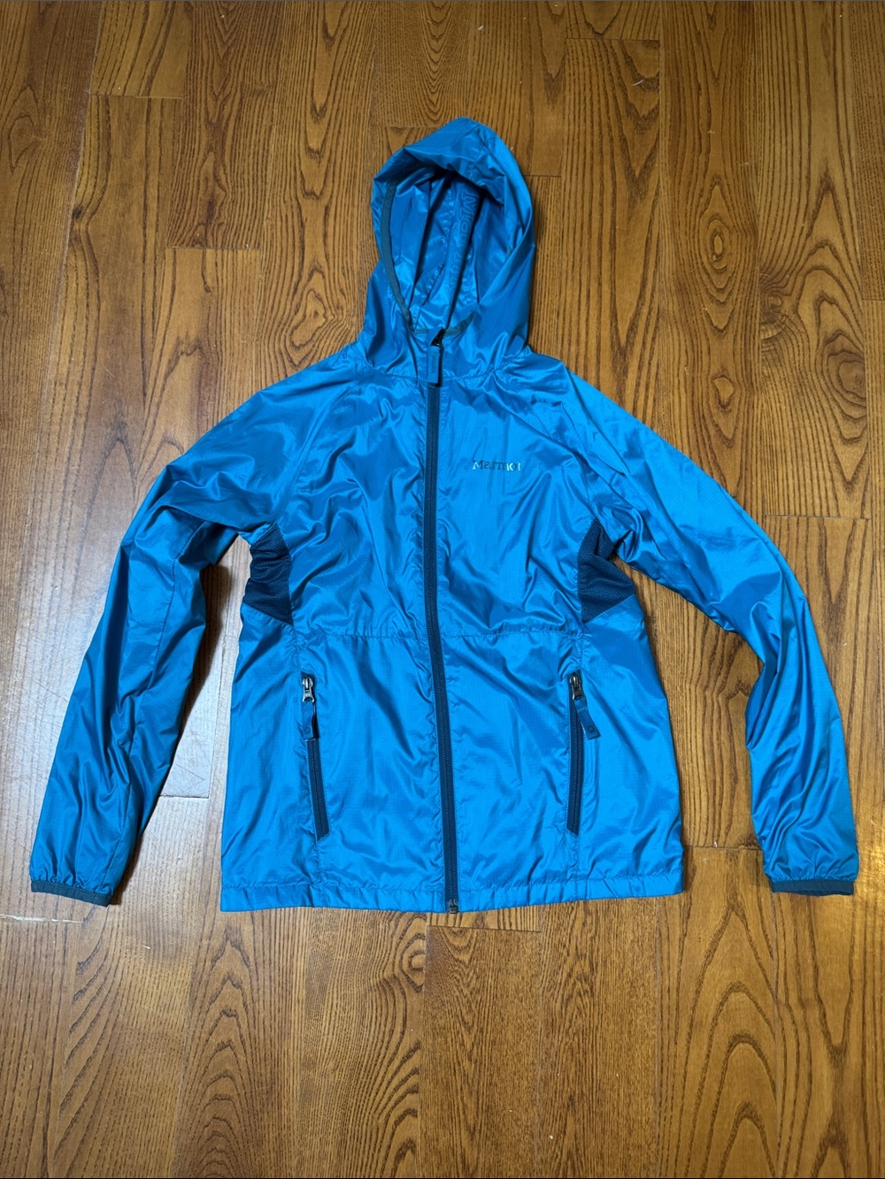 Marmot Kids Blue Hooded Lightweight Rain Jacket